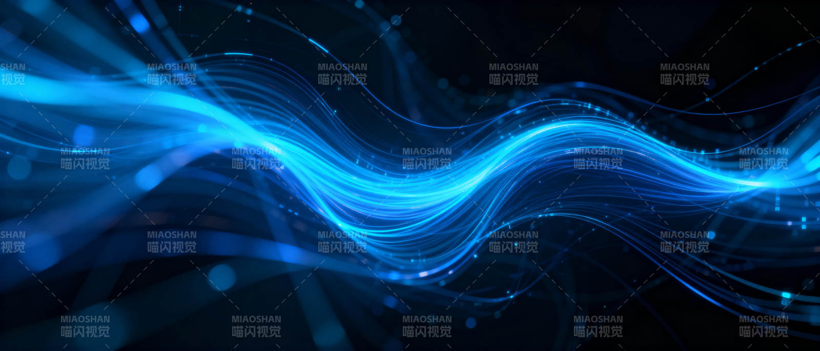 蓝色光流动感图片