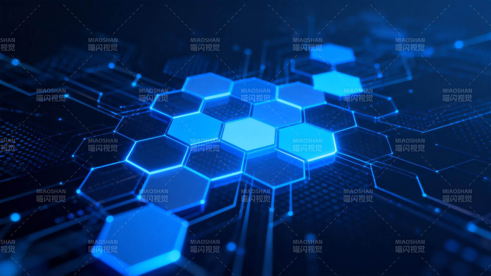 科技蓝蜂巢网络图片