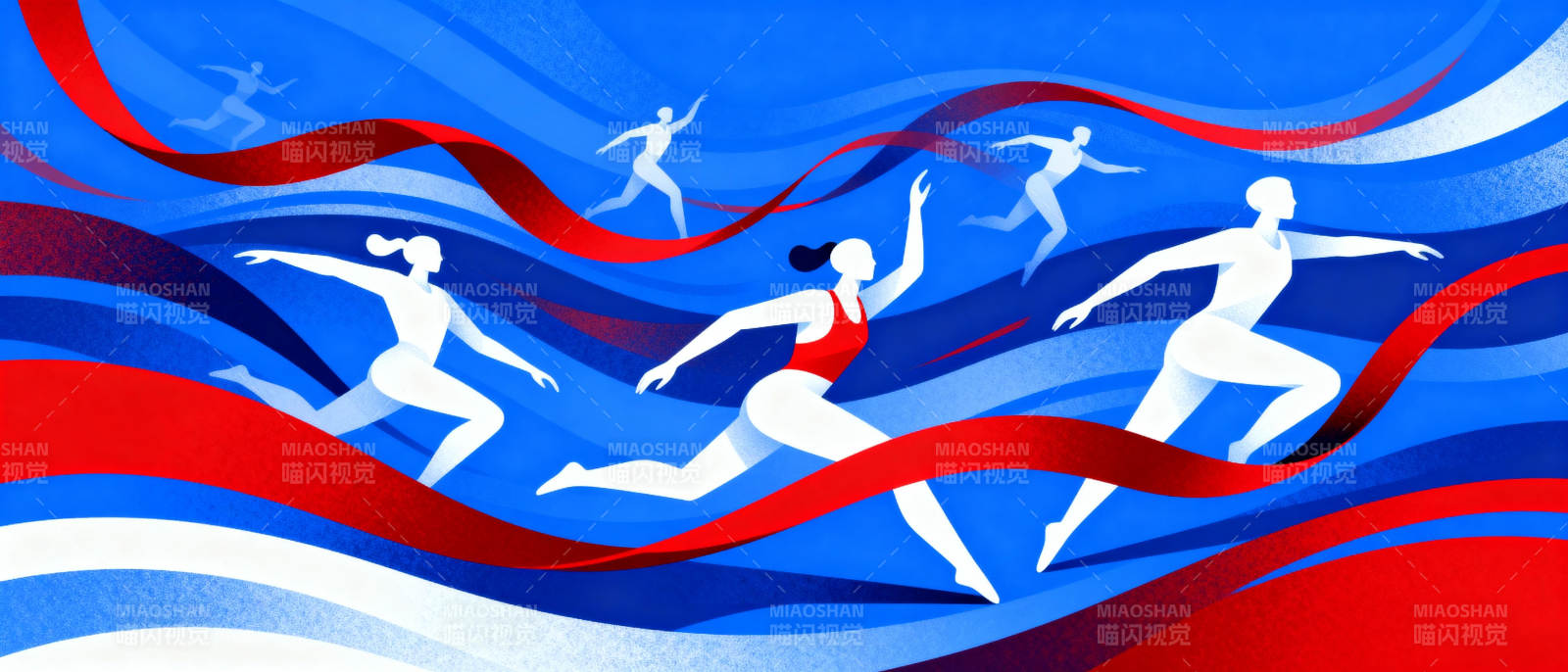 奔跑的旗帜图片