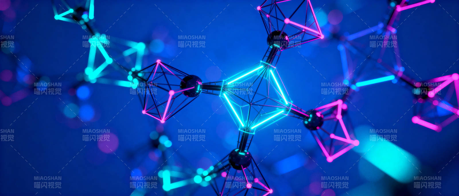 分子结构光效图图片