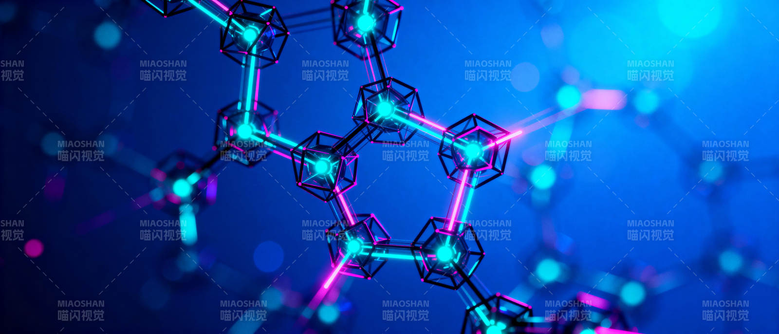 分子结构光影图图片