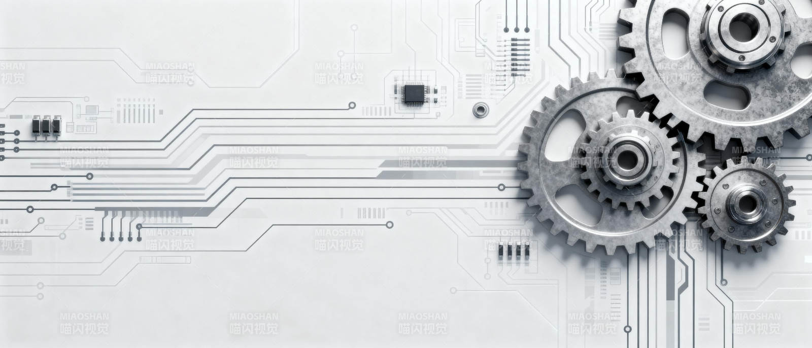 科技齿轮与电路图片