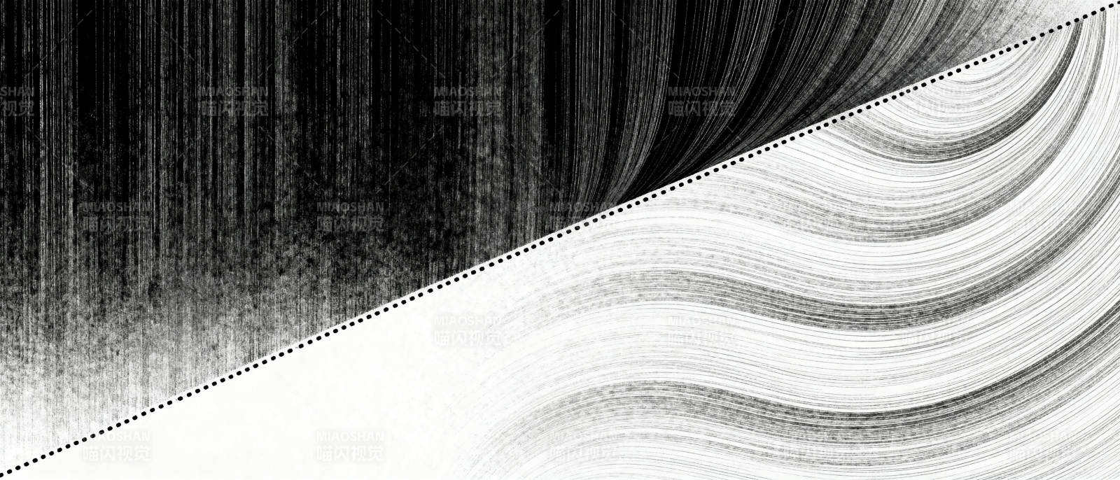 黑白波纹艺术图片