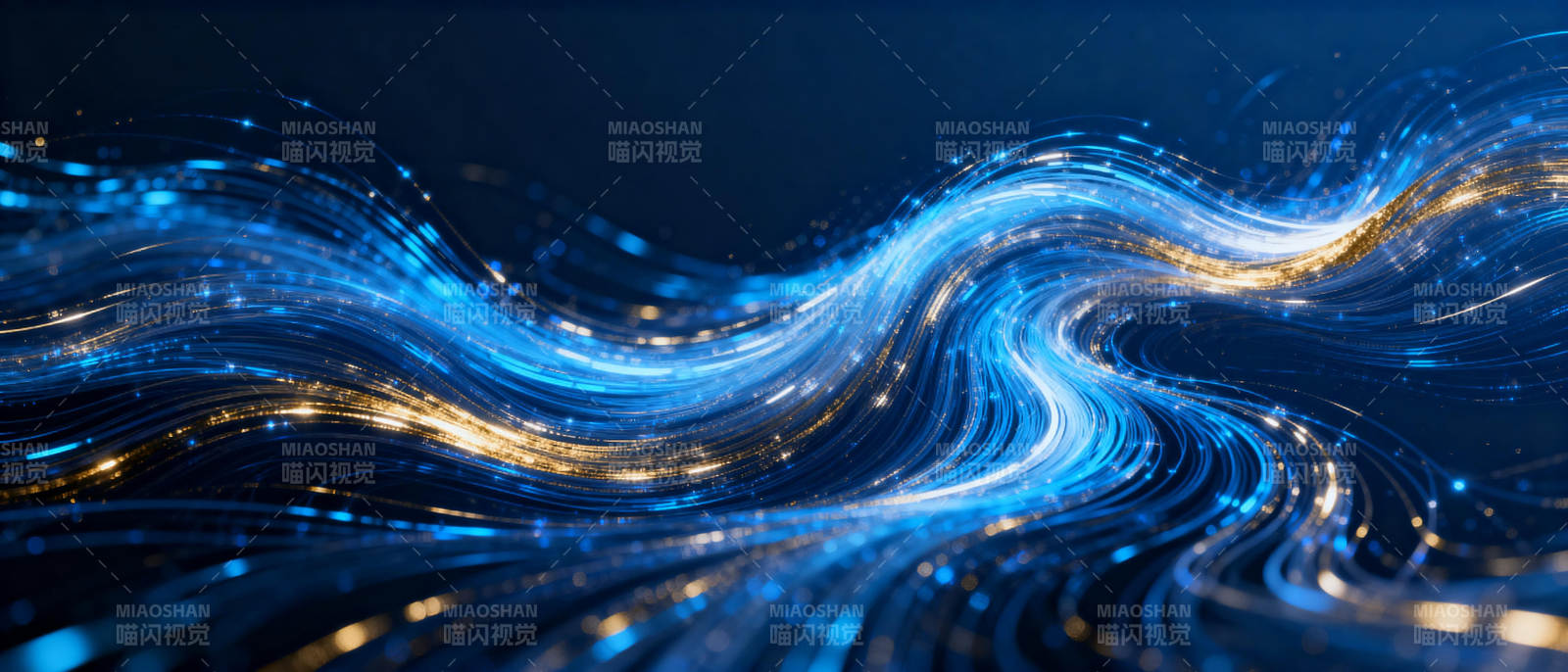 流光溢彩的波浪图片