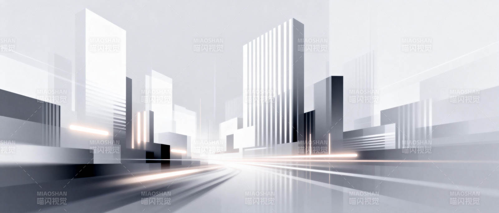 未来都市光影图片