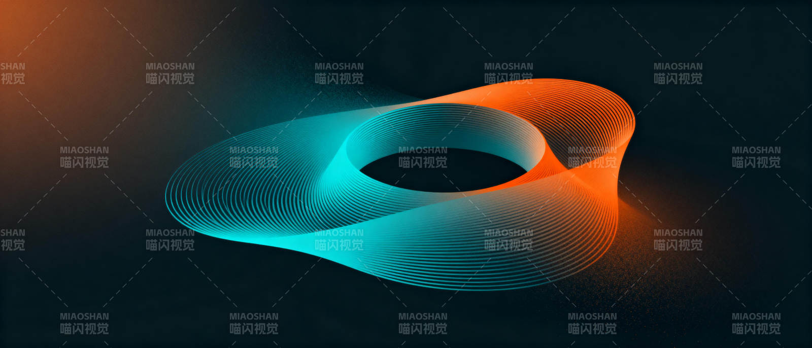 光流交织的环形艺术图片