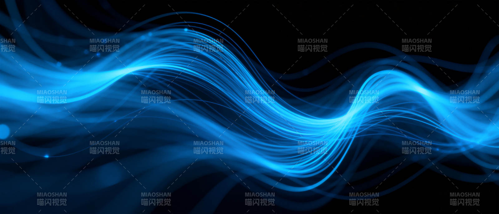 蓝色光流舞动图片