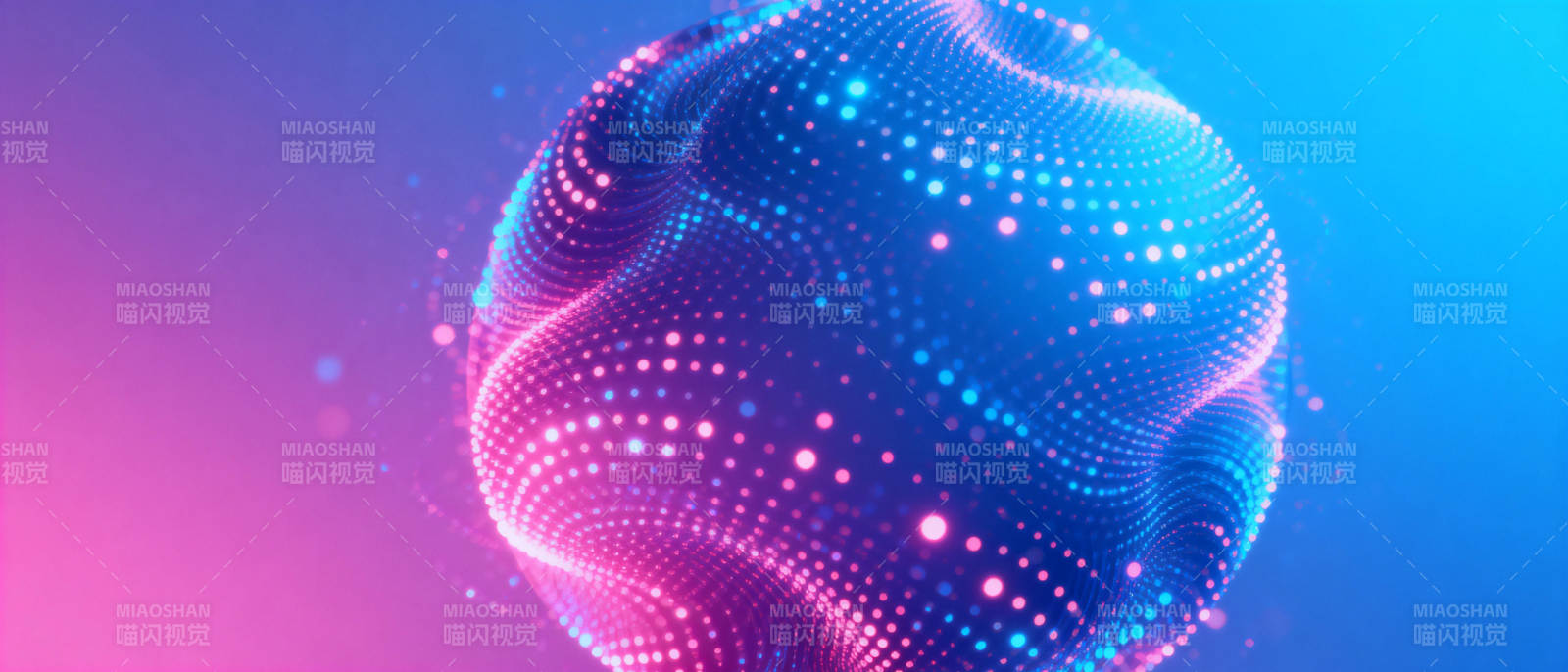 炫彩光点球体图片