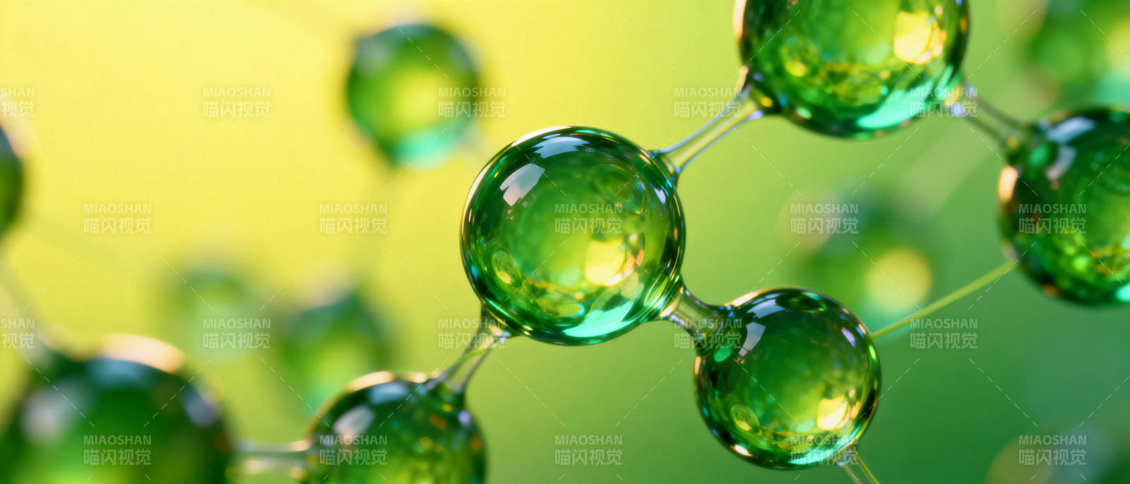 绿色分子结构图片