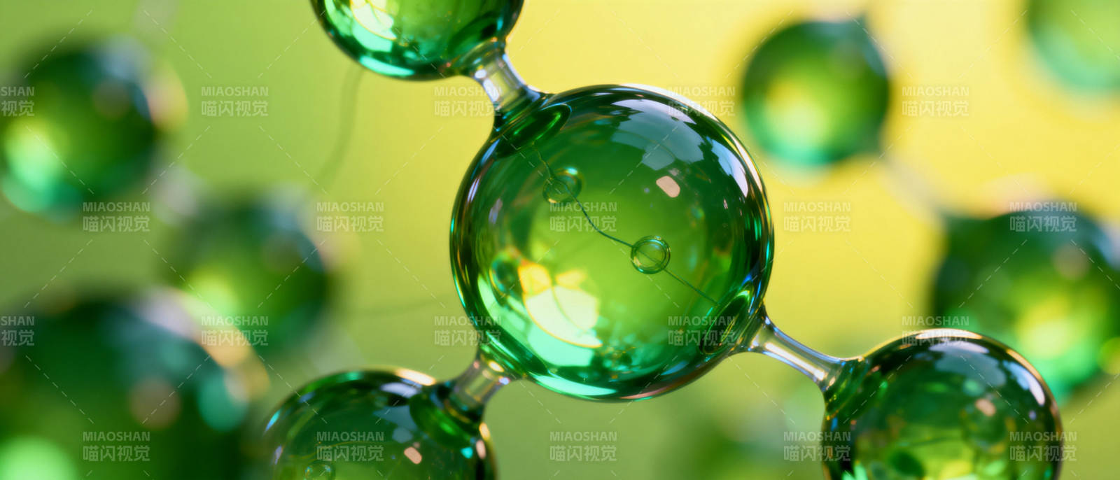 绿色分子结构图片