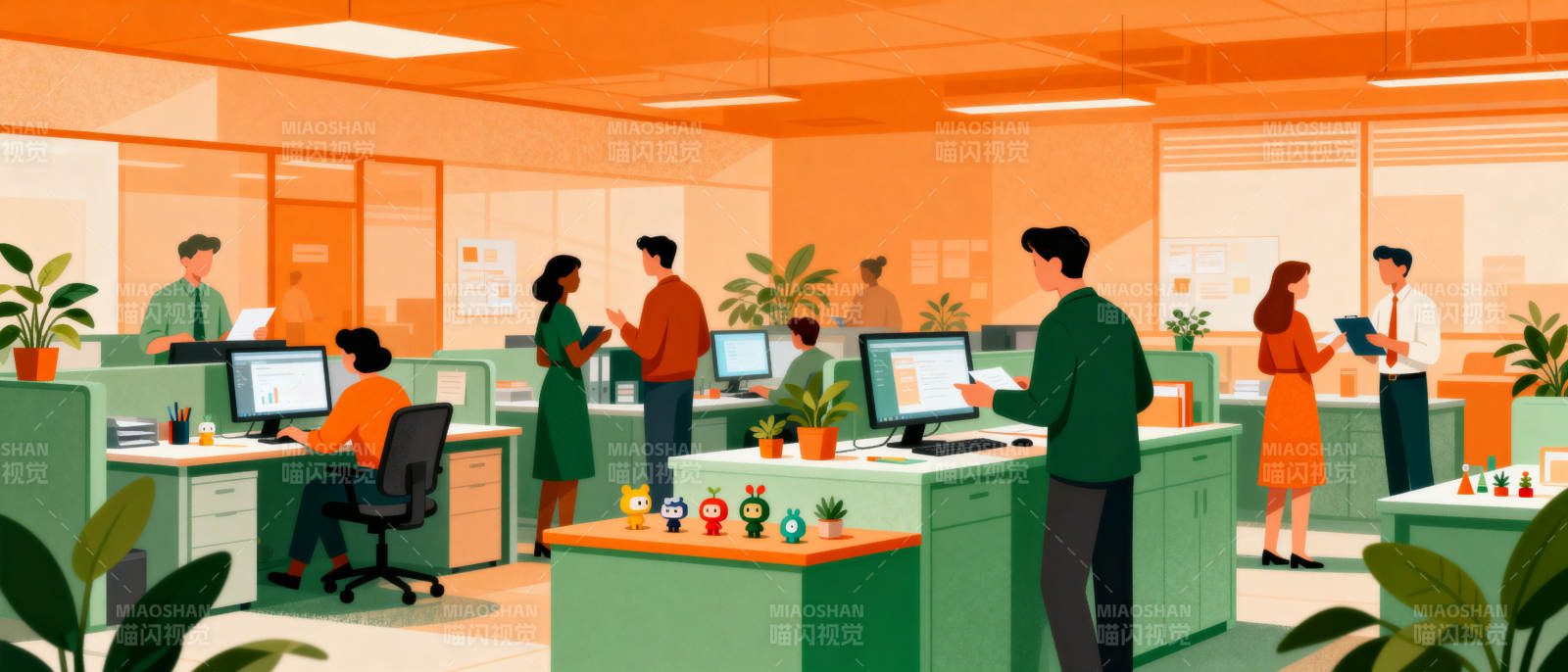 现代办公场景图片