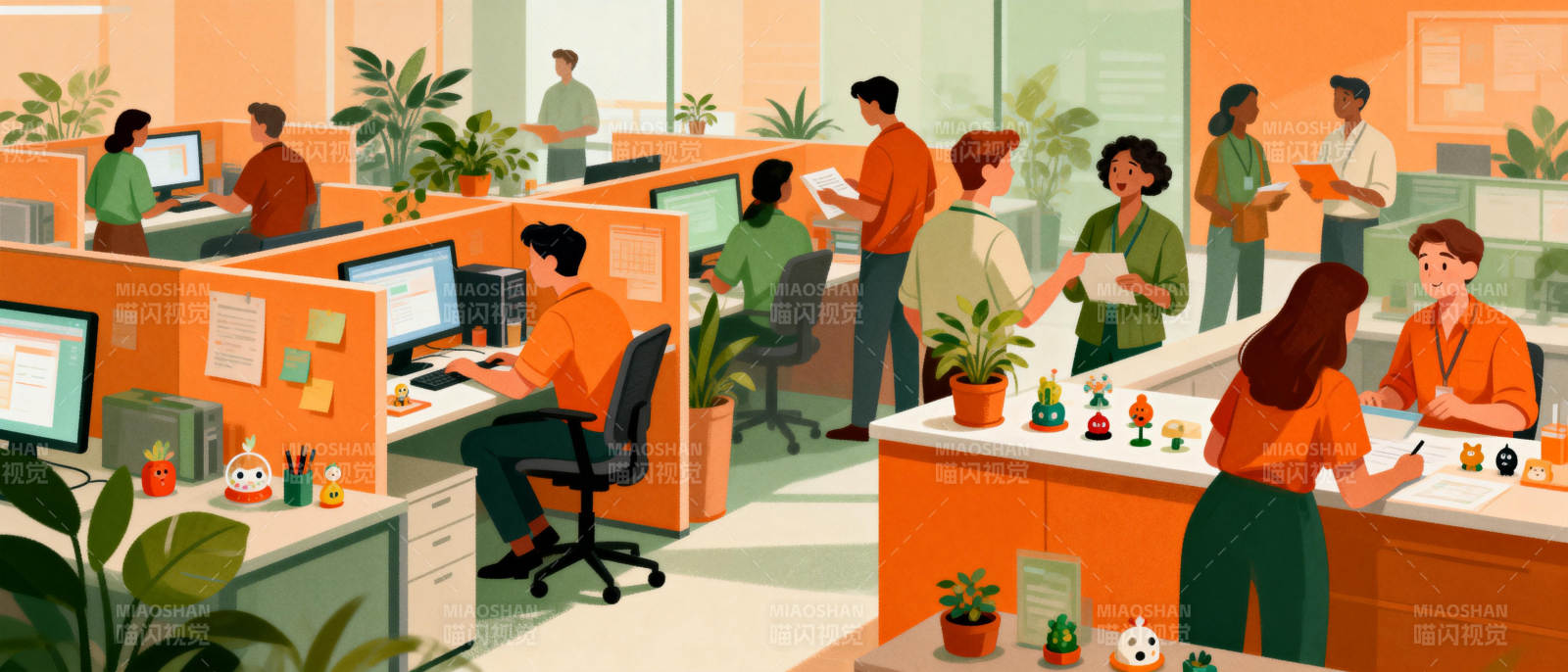 活力办公场景图片