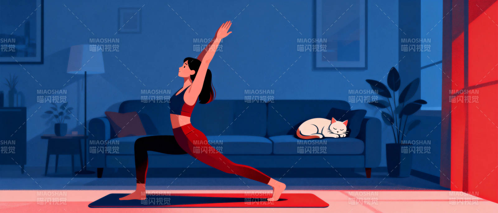 瑜伽晨练时光图片