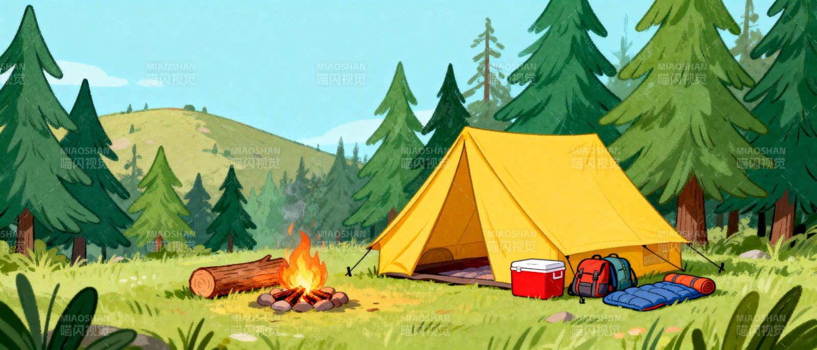 森林露营野趣图片