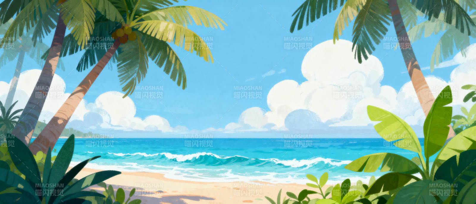 热带海滩风光图片