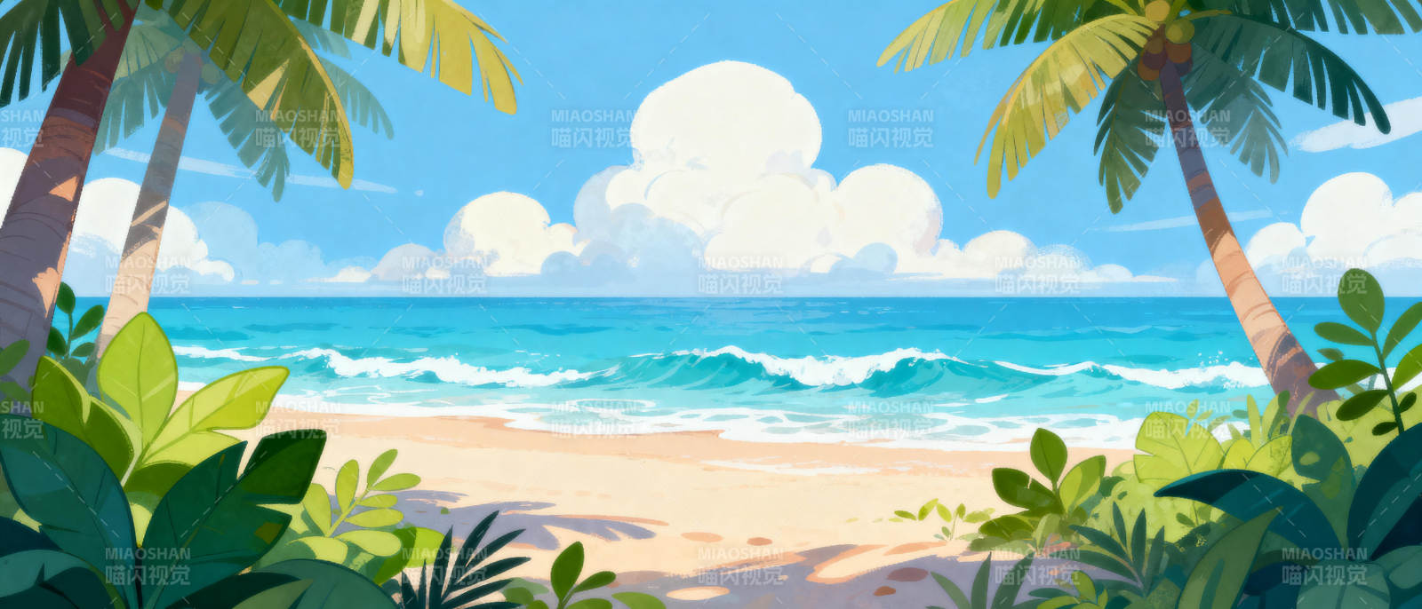热带海滩风光图片