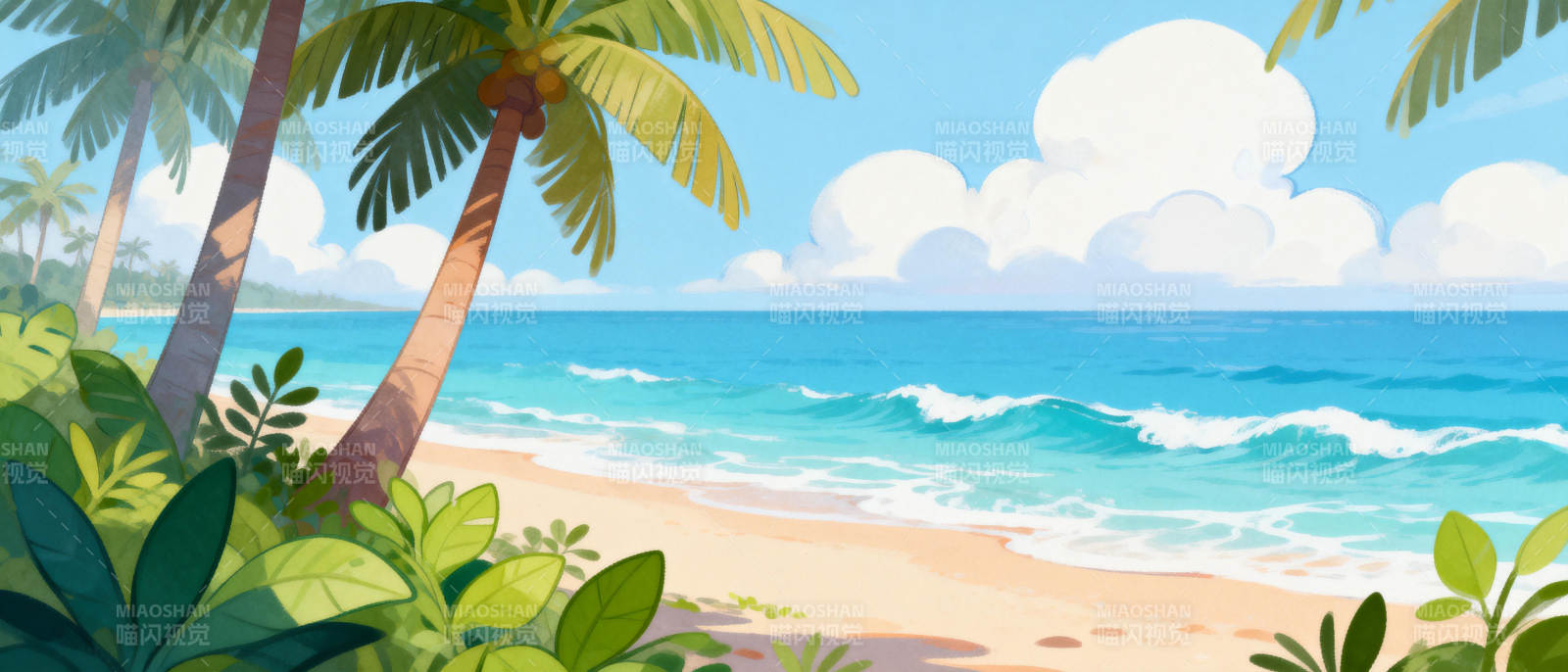 热带海滩风光图片
