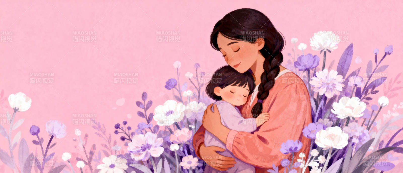 母爱如花绽放图片