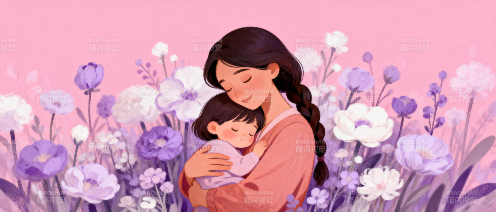 母爱如花绽放图片