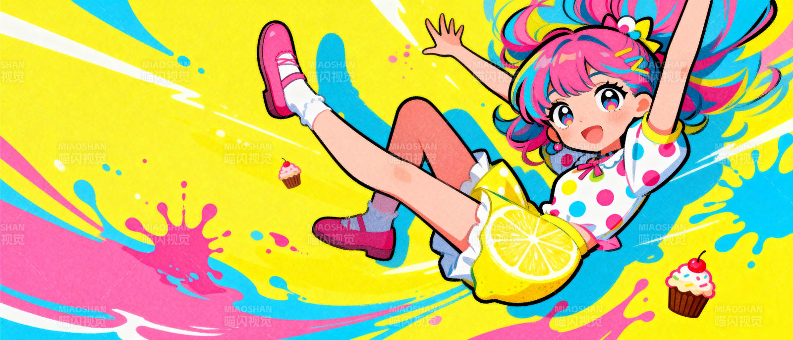 活力少女跃动瞬间图片