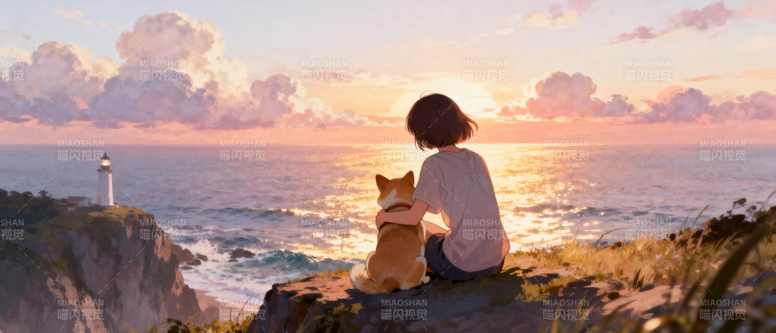 夕阳下的守望图片