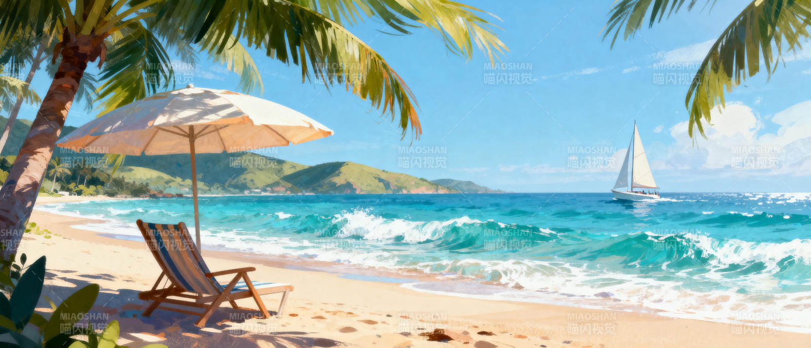 热带海滩风光图片