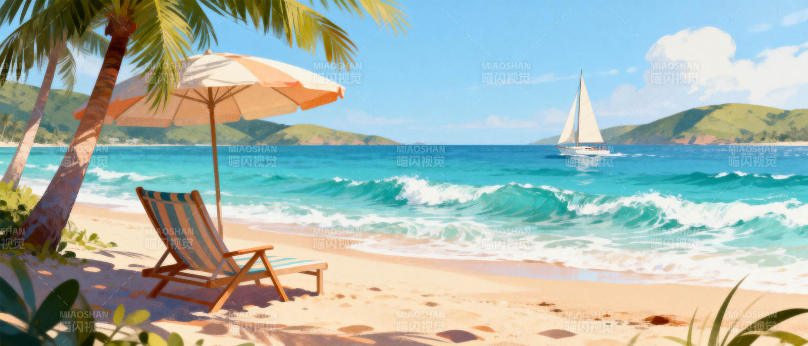 热带海滩风光图片