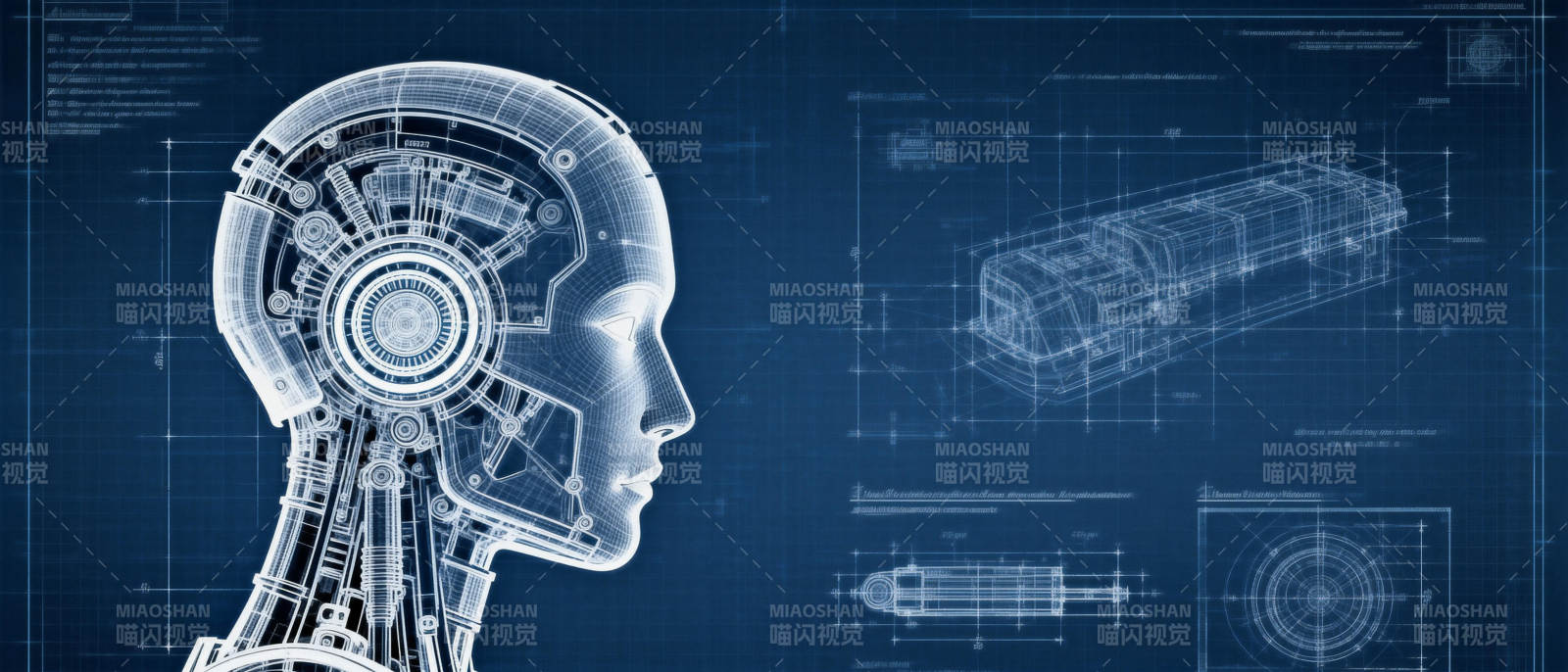 机械头颅设计图图片