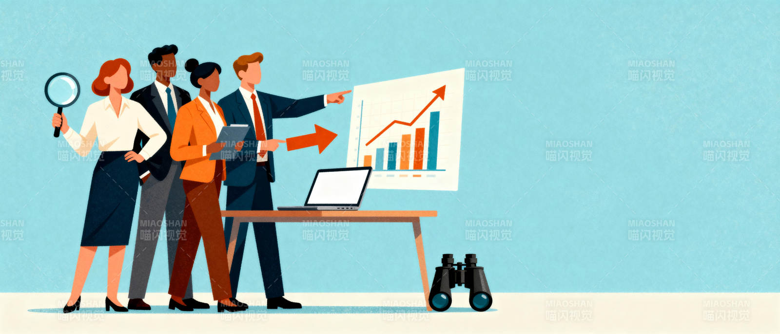团队分析增长趋势图片
