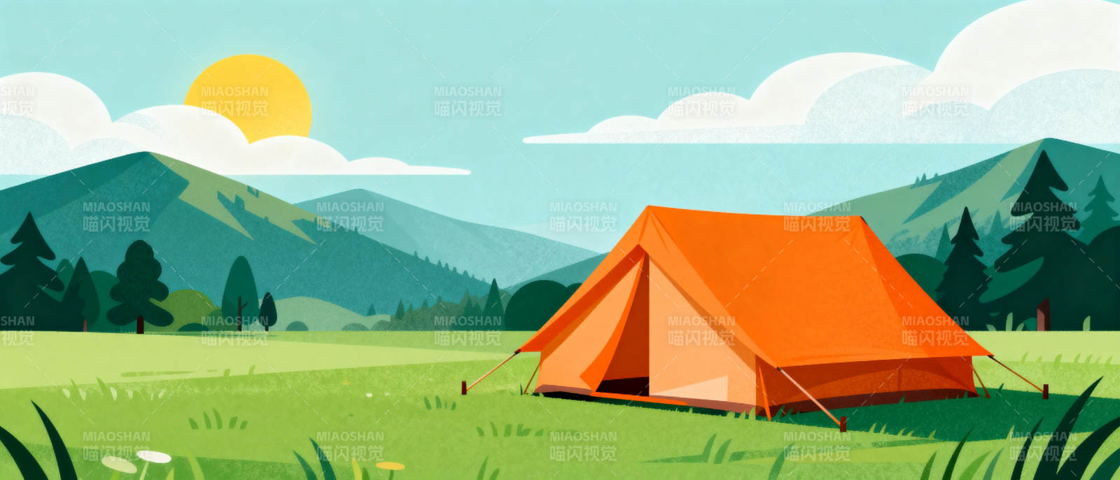 山野露营图图片