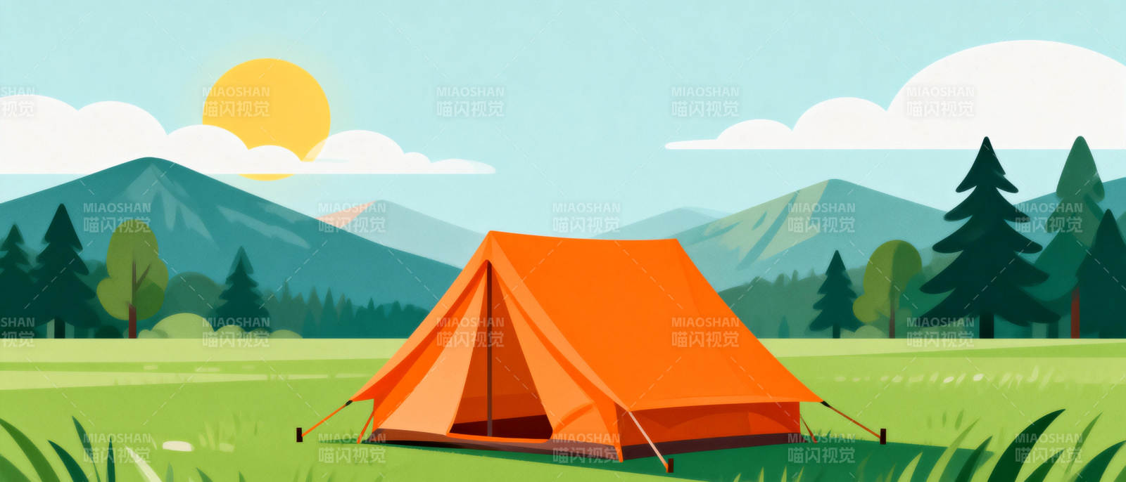 山野露营图图片