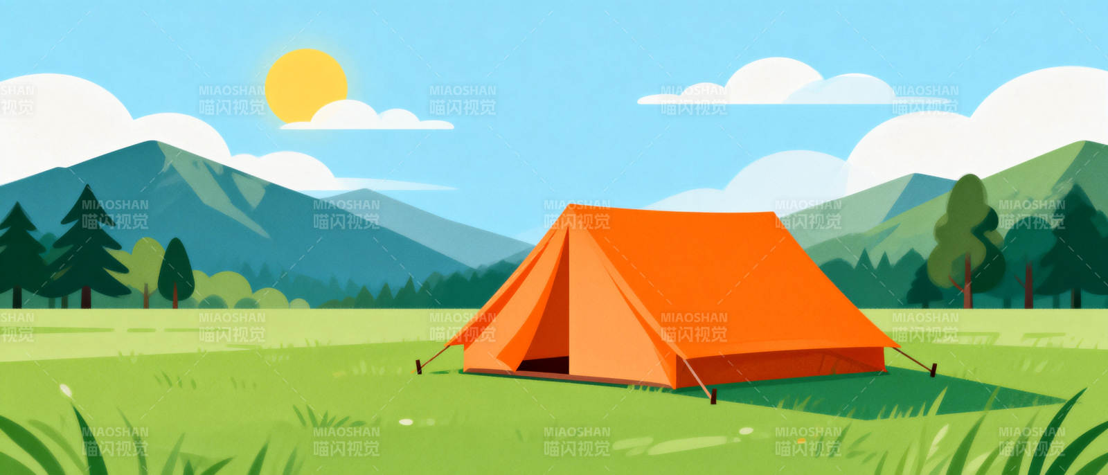 山野露营图图片