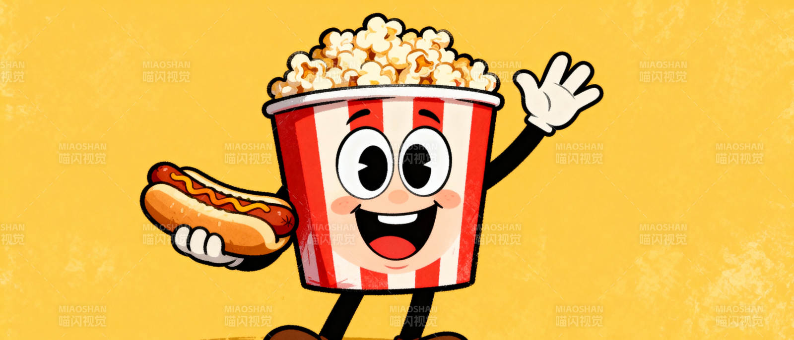 爆米花与热狗的欢乐图片