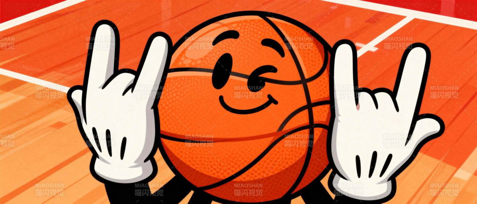 篮球摇滚手势图片