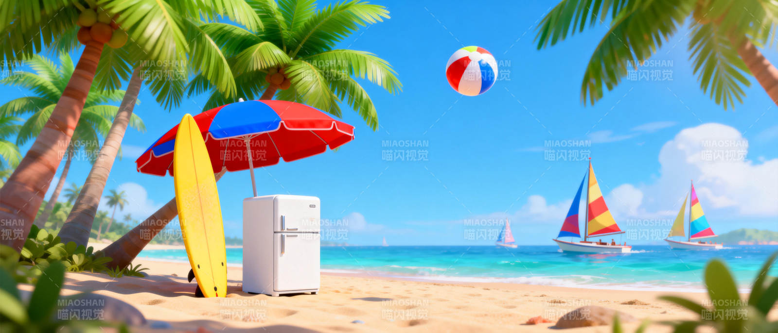 夏日海滩度假图片