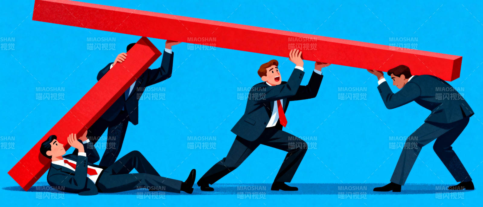 团队协作共担重负图片