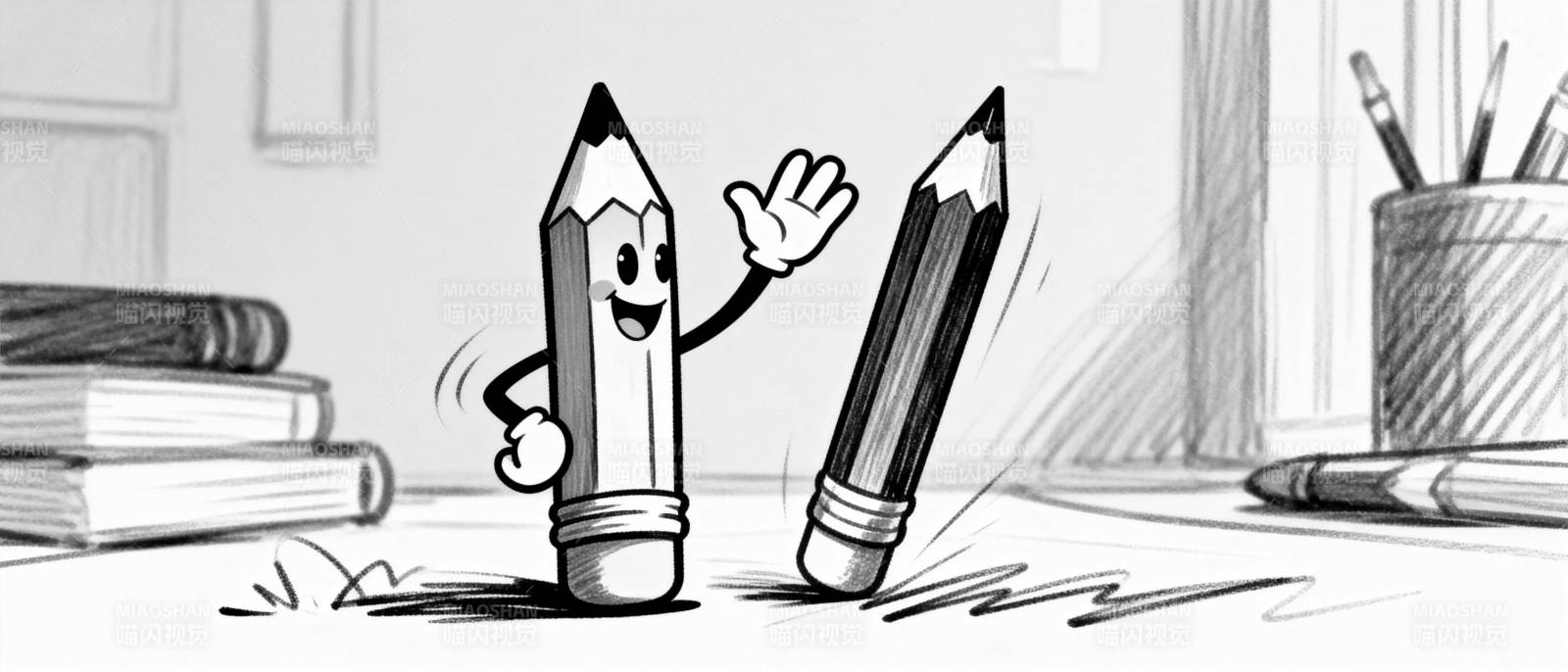 铅笔的对话图片