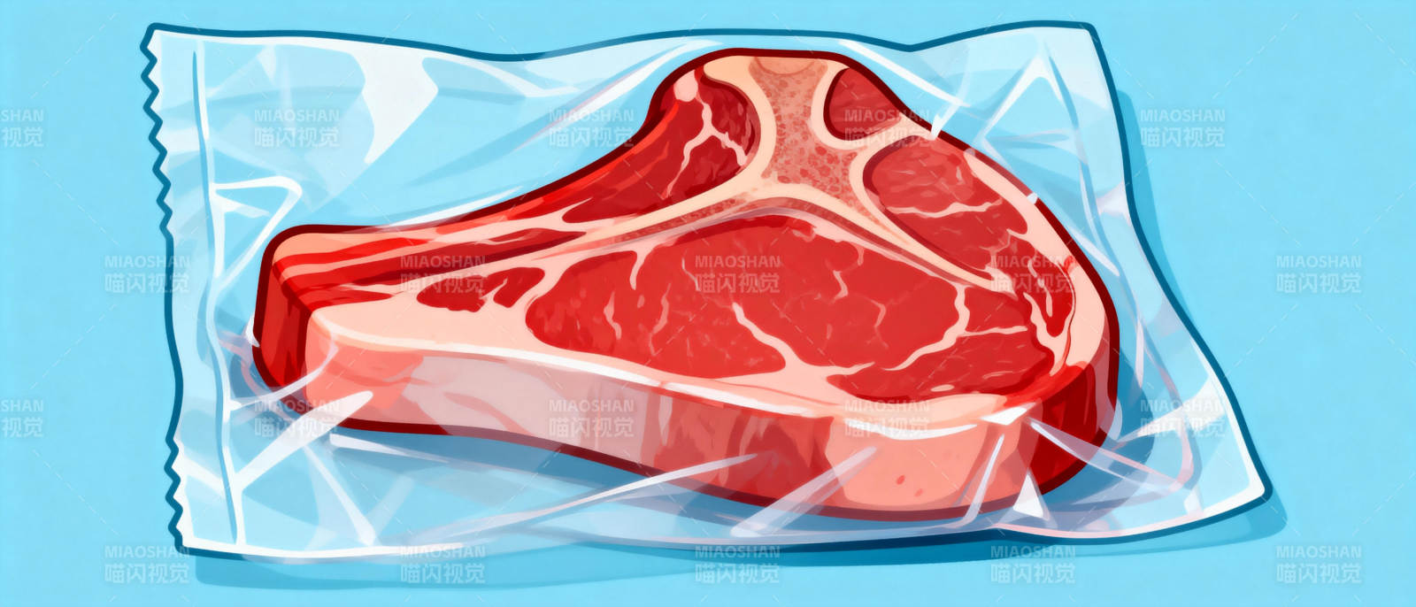 新鲜牛排包装图图片