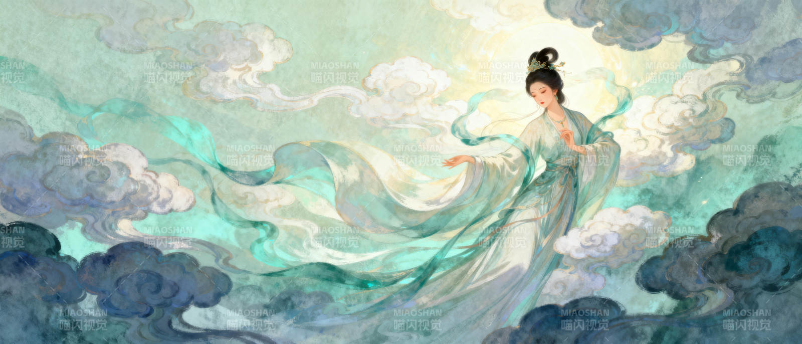 云中仙子飘然行图片