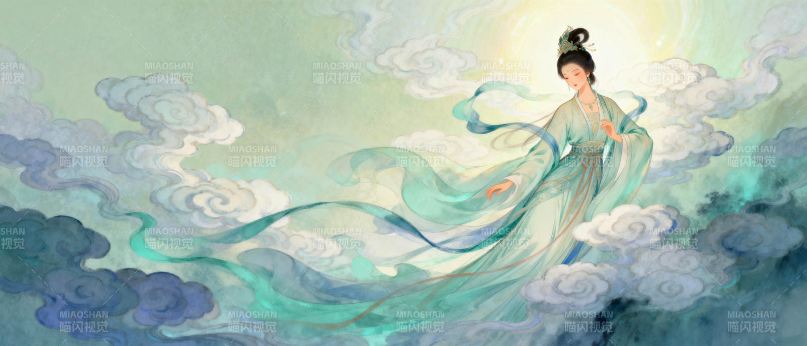 云中仙子飘然行图片