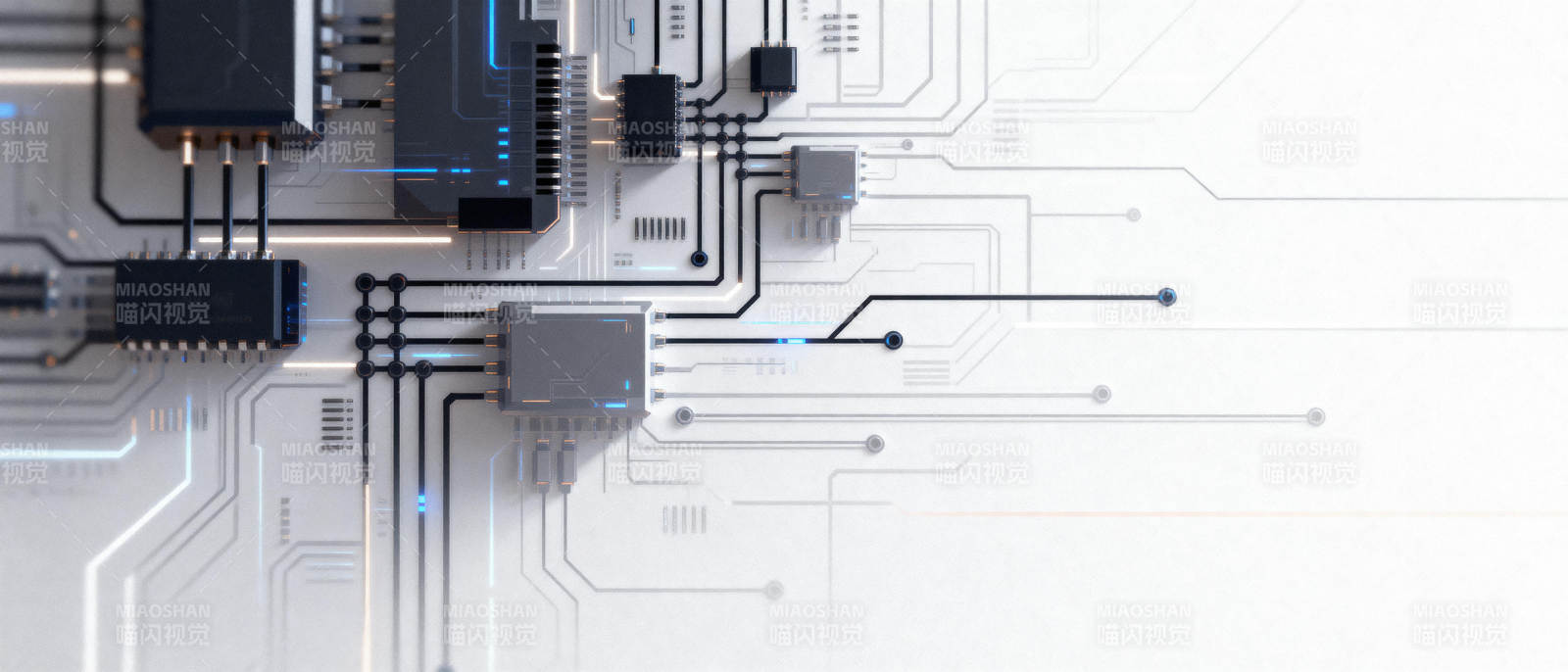 电路板科技感特写图片