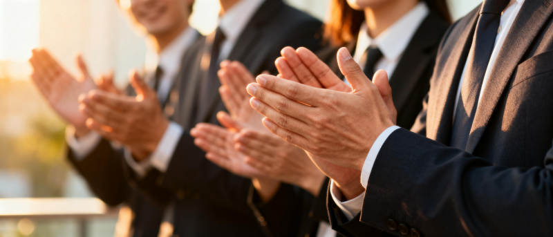 商务人士鼓掌图片