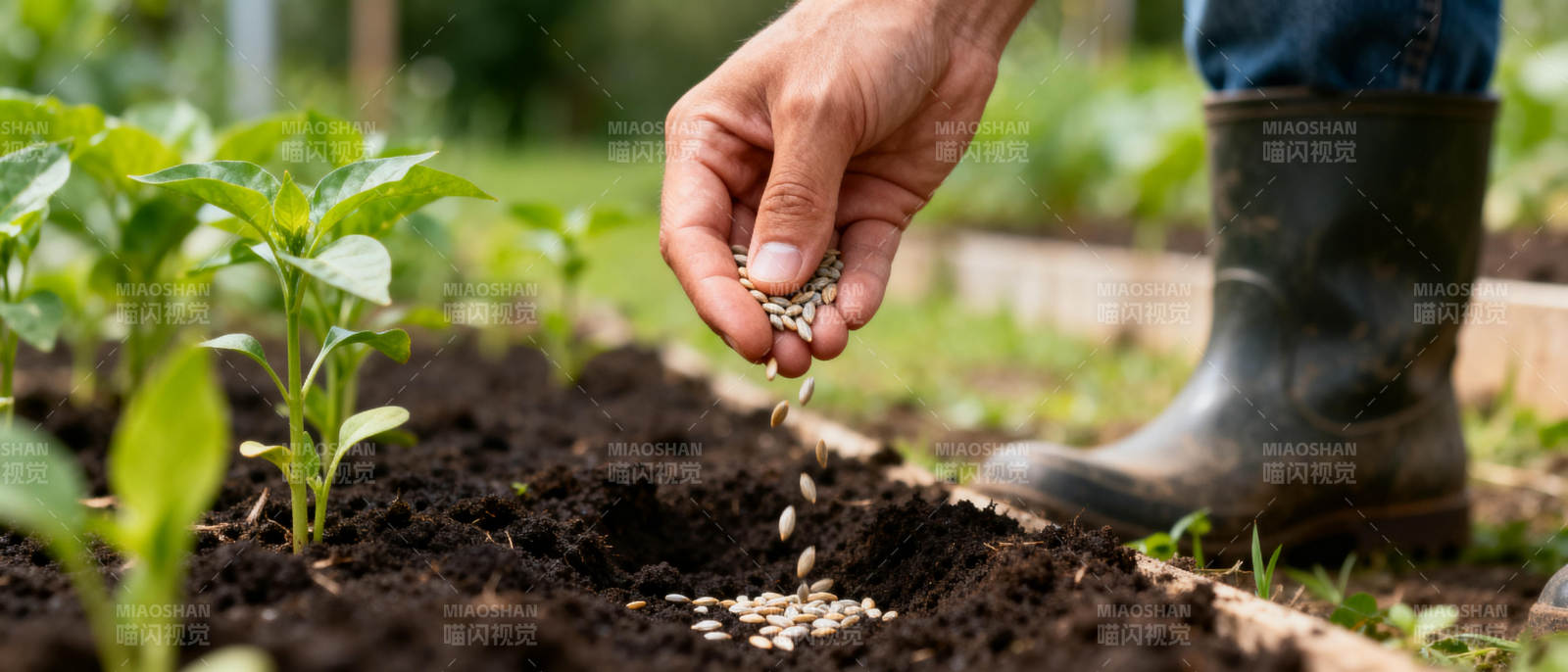 播撒种子图片