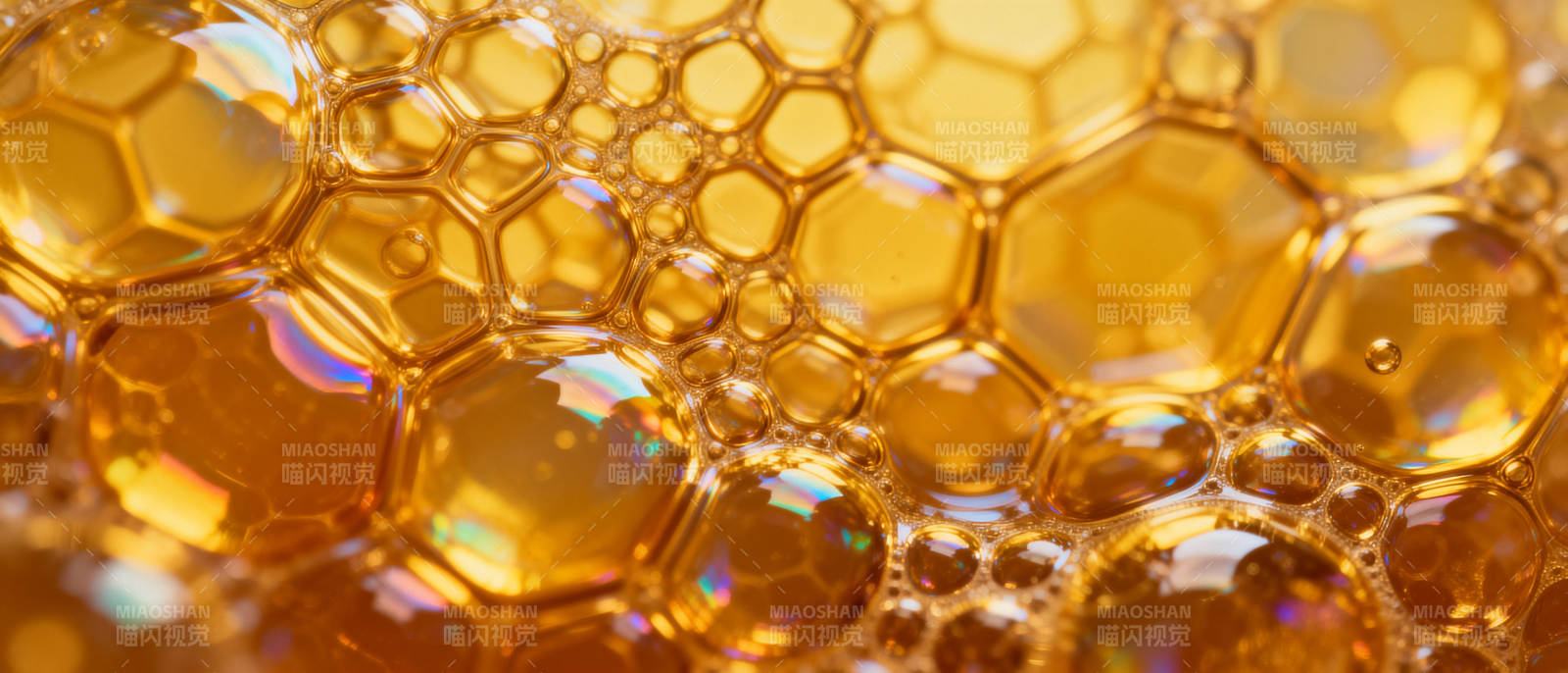 金黄蜂巢蜜泡图片