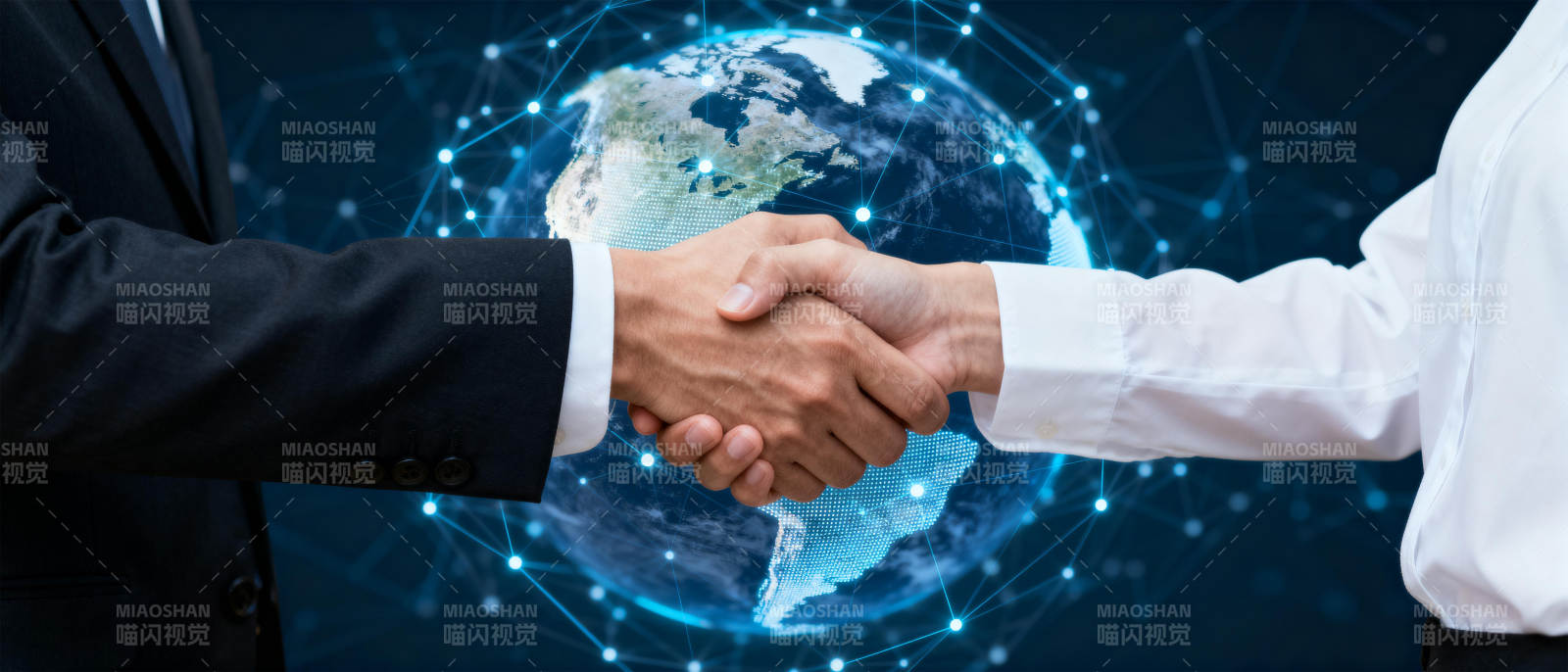 全球合作握手图片