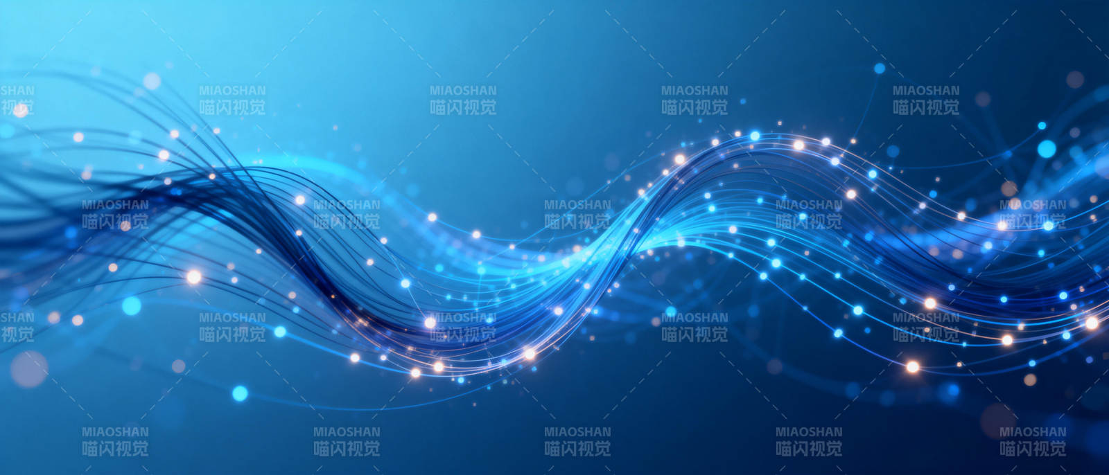 蓝光波纹流动图片