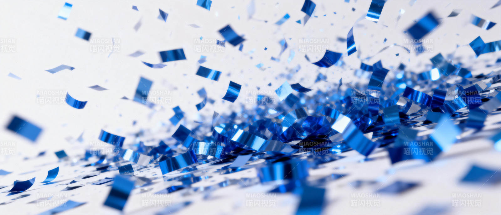 蓝色礼花飞舞图片