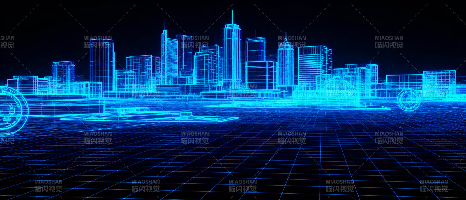 未来城市蓝光图图片