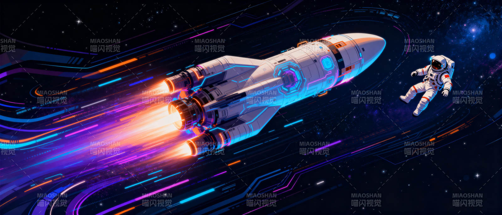 太空遨游图片