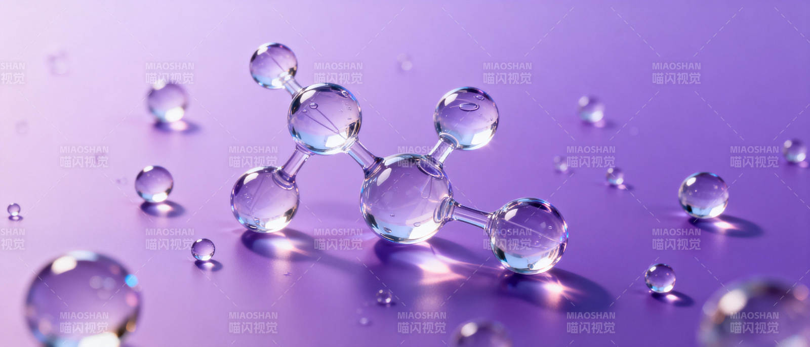 分子结构晶莹剔透图片